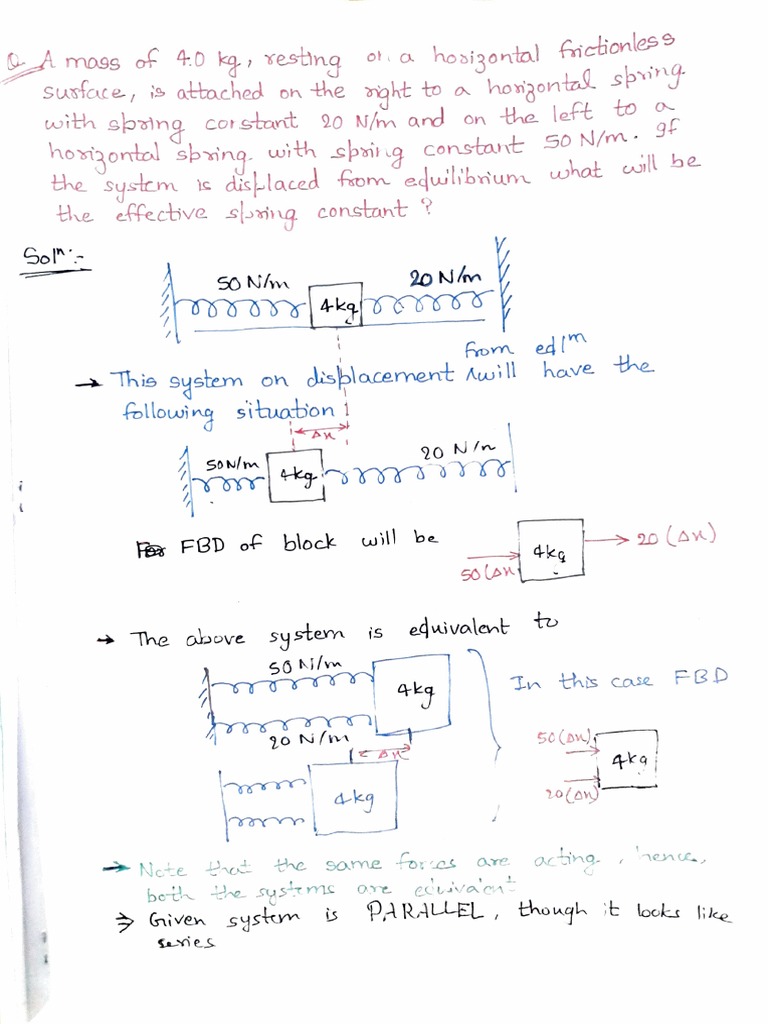 Determining the Effective Spring Constant of a Two Spring System with