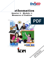 Mathematics: Quarter 4 - Module 1: Measures of Position