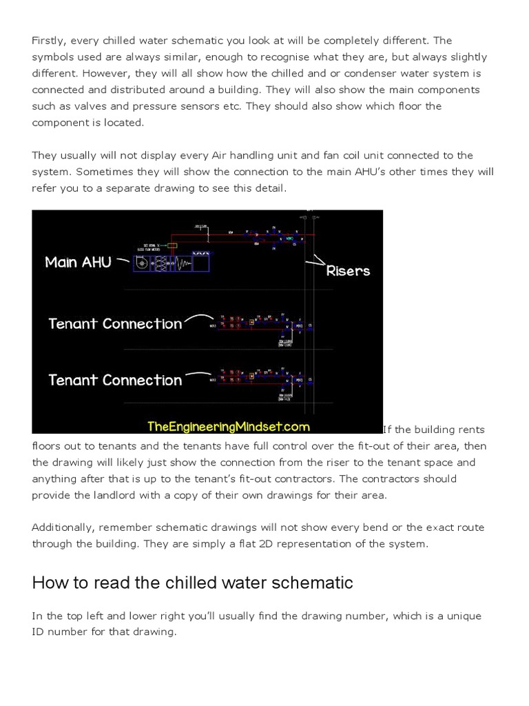 How To Read The Chilled Water Schematic | PDF | Pump | Valve