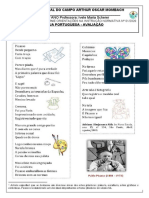 Português Avaliação de Abril