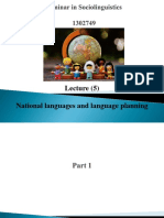 Presentation 05 - National Languages and Language Planning