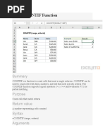 Excel COUNTIF Function