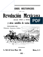 Corridos Historicos de La Revolucion Mexicana Desde 1910 A 1930 y Otros Notables de Varias Epocas