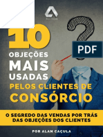 E Book As 10 Objeções Mais Usadas Pelos Clientes de Consórcio Por Alan Caçula