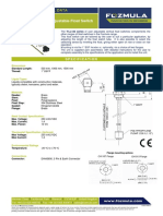 T/LL122 Adjustable Float Switch: Technical Data