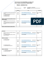 Food and Beverage Learning Plan