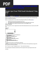 Simple Ajax Form With Email Attachment Using PHP