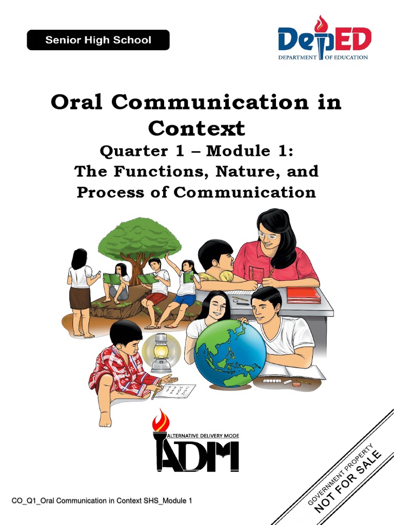 CO - Q1 Oral Comm in Context SHS Module-1-FINAL | PDF | Communication ...