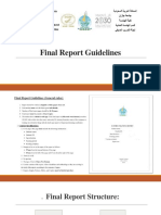 Final Report Guidelines