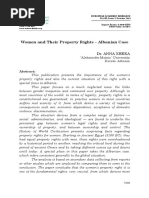 Women and Their Property Rights - Albanian Case: Abstract