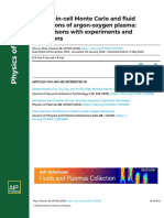 2006-Particle-in-cell Monte Carlo and fluid simulations of argon-oxygen plasma