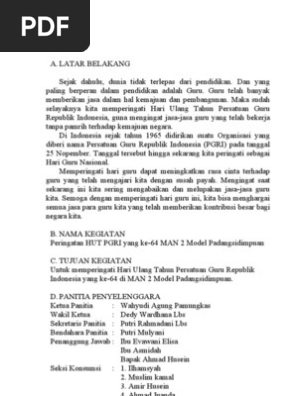 Contoh Surat Hari Guru Nasional