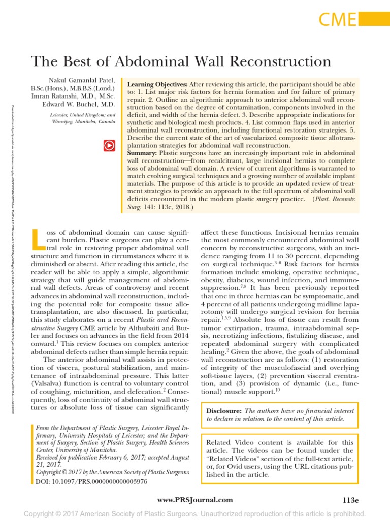 The Best of Abdominal Wall Reconstruction | PDF | Abdomen | Surgery