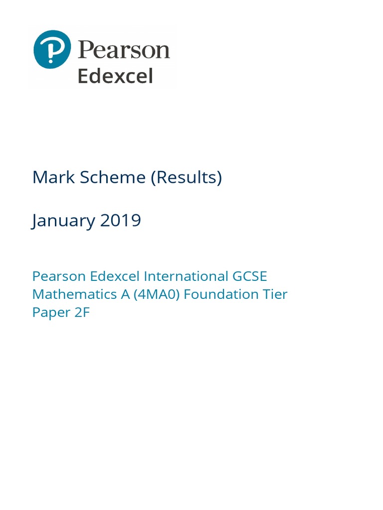 Edexcel IGCSE Maths Foundation (9-1) Grade Boundaries - April 2019 