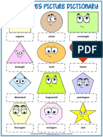 Shapes Vocabulary Esl Picture Dictionary Worksheet For Kids