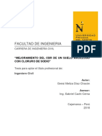 Mejoramiento Del CBR de Un Suelo Arcilloso Con Cloruro de Sodio