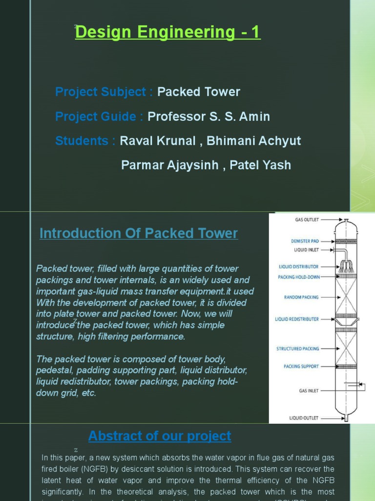 Packed Tower: Design and Applications | PDF | Liquids | Gases