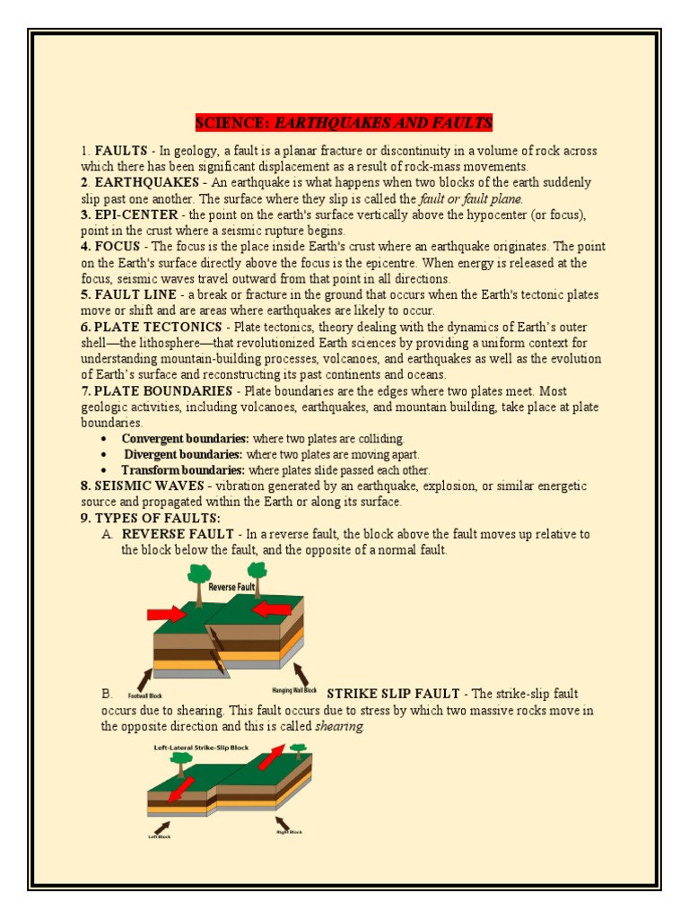 Understanding Earthquakes and Faults | PDF | Fault (Geology) | Earthquakes