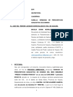 Demanda de prescripción adquisitiva de dominio de predio en Huaura