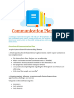 Communication Planning: Overview of Communication Plan