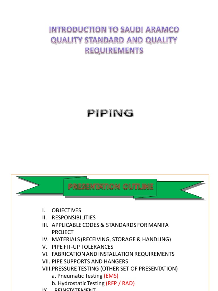 Piping Fabrication and Standards Guide | PDF | Pipe (Fluid Conveyance ...