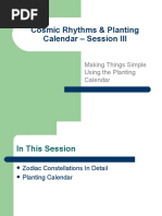 Cosmic Rhythms - Session 3 - Planting Calendar