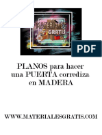 PLANOS para Hacer Una PUERTA Corrediza en MADERA