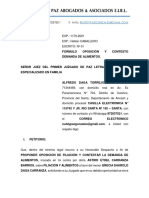 Formulo Oposición de Filiación y Contestacion de Demanda Caso Alfredo Daga Exp. 1170-2021