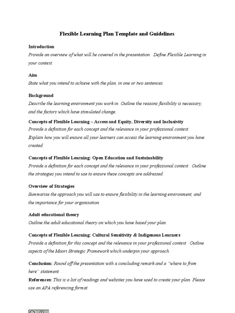 Flexible Learning Plan Template and Guidelines2011 | PDF