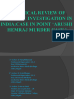A Critical Review of Forensic Investigation in India:Case in Point Arushi Hemraj Murder Case.'