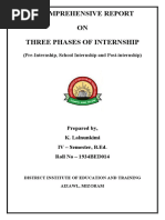 A Comprehensive Report ON Three Phases of Internship: (Pre-Internship, School Internship and Post-Internship)