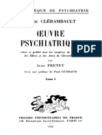 De CLERAMBAULT 1942 Oeuvre Psychiatrique I