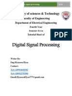 Digital Signal Processing: University of Sciences & Technology