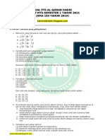 Soal PTS QH Kelas 7 MTS 2021 - Kamimadrasah