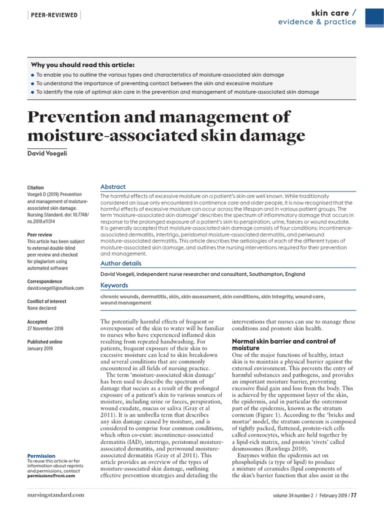 Prevention and Management of Moisture-Associated Skin Damage | Download ...