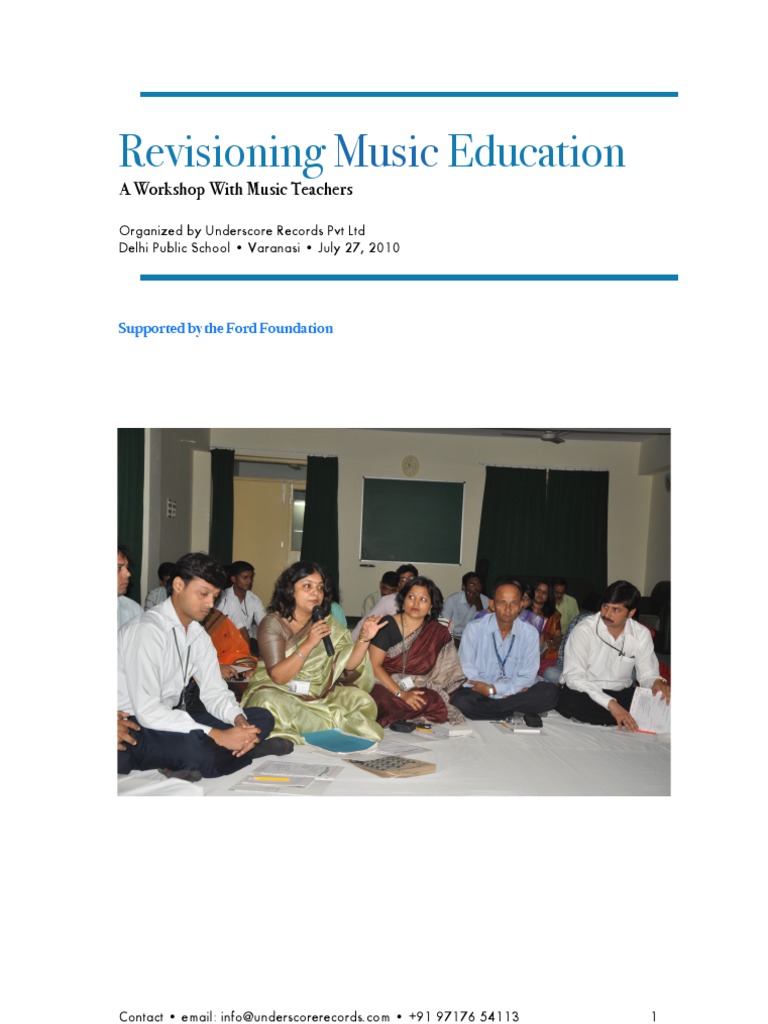 A report on revisioning music education a workshop with music