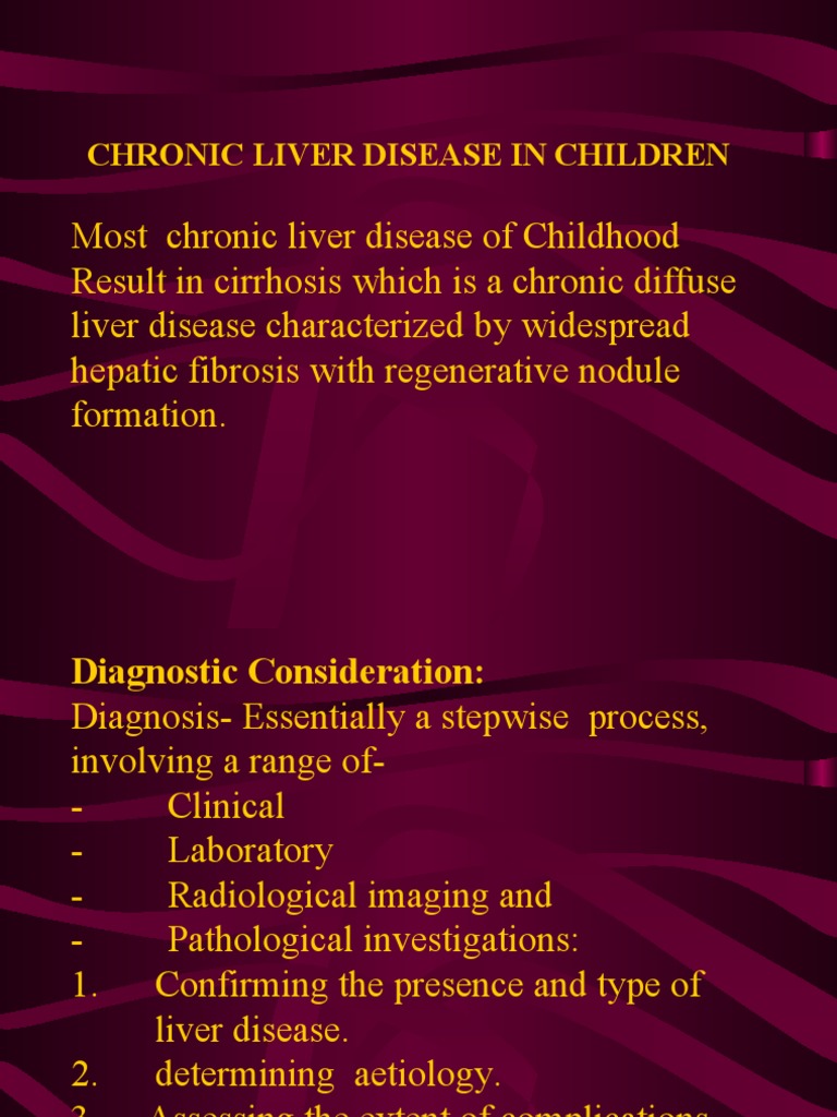 Chronic Liver Disease in Children | PDF | Cirrhosis | Liver