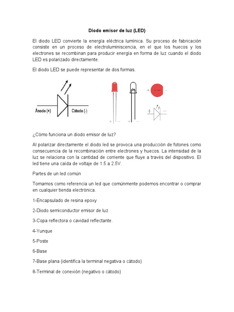 Guía Completa sobre LEDs | PDF | Diodo emisor de luz | Diodo