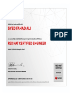 Syed Fahad Ali: Red Hat Certified Engineer