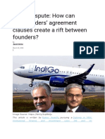 Indigo Dispute: How Can Shareholders' Agreement Clauses Create A Rift Between Founders?