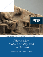 (Cambridge Classical Studies) Antonis K. Petrides - Menander, New Comedy and The Visual-Cambridge University Press (2014)