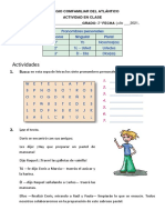 El Pronombre Personal para Segundo Grado de Primaria