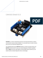 CAN-BUS Shield V2.0: CAN-BUS Is A Common Industrial Bus Because of Its Long Travel Distance, Medium