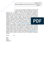 Autorizacion Tratamiento de Datos para Terceros