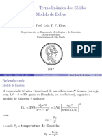 Modelo de Debye para capacidade térmica de sólidos