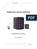 Single Door Access Controller: ZDAC-2501A User's Manual