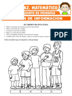 Ejercicios de Orden de Informacion para Quinto de Primaria