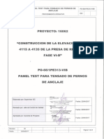 PO-66-1PE313-VIB - Panel Test para Tensado de Pernos de Anclaje - Rev. 00