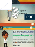 Lectures 2C, D Types of Argument