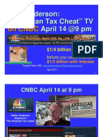 Walt Anderson Tax Evader on CNBC 9 Pm April 14 2011
